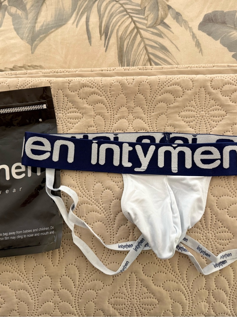 Intymen White Jockstrap with Branded Waistband and sport pouch - Picture 3 of 4